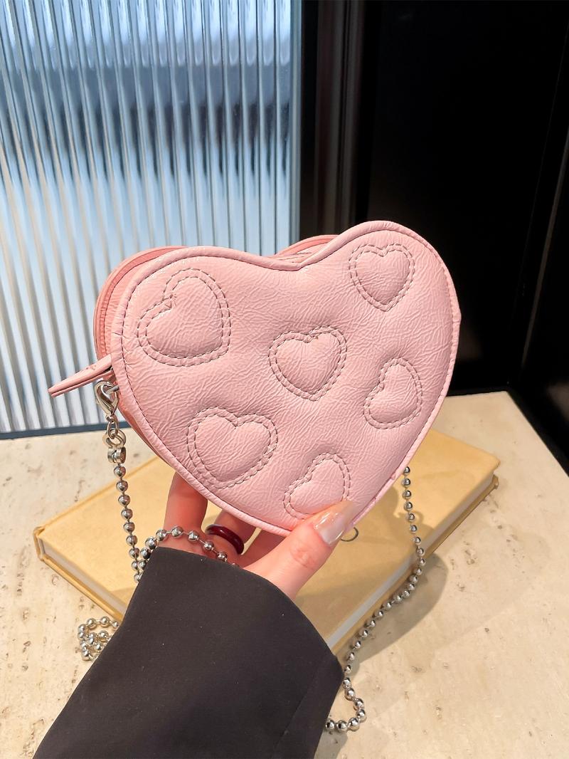 Sweet Cute Heart Design Bag, Single Shoulder Crossbody, Perfect for Valentine's Day Gift for Girlfriend, Stylish and Adorable