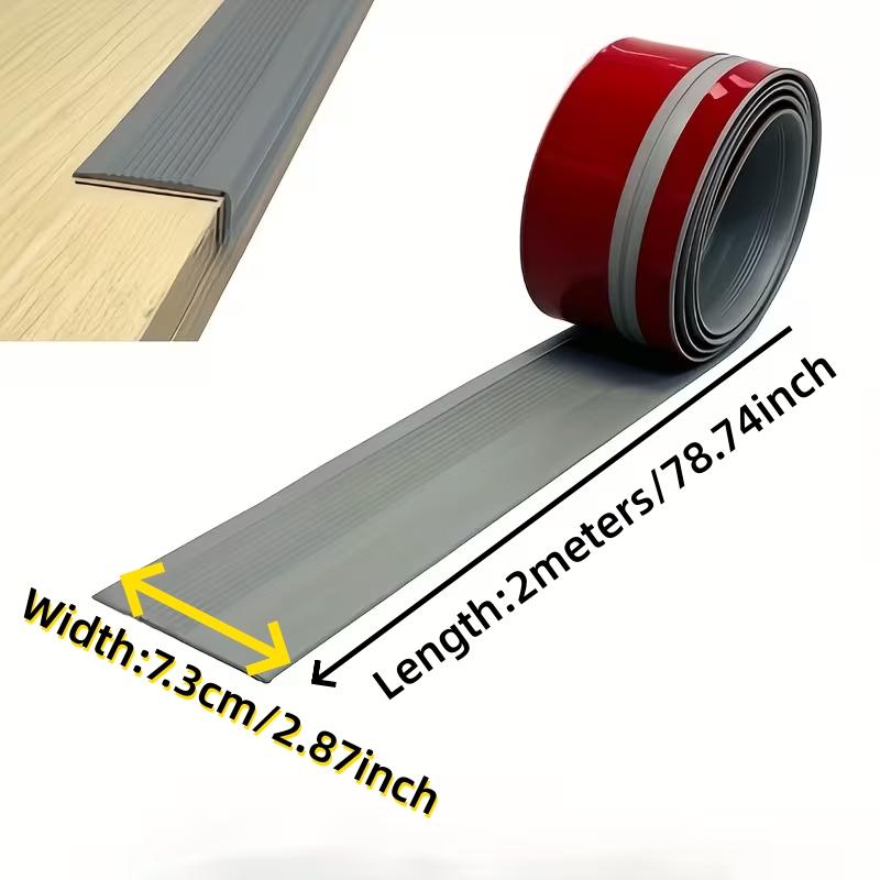 7.3cmx2meters 1pc Self-Adhesive Stair Edges Protector, Self-Adhesive Stair Edges Decoration for Indoor And Outdoor Steps, Outdoor Use, Durable, And Easy to Install