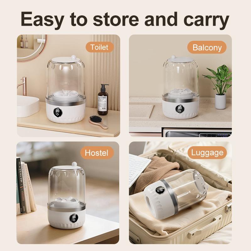 Portable Mini Washing Machine, Compact Laundry Solution, Ideal Gift for Travelers, Lightweight and Easy to Use, Perfect for Small Spaces
