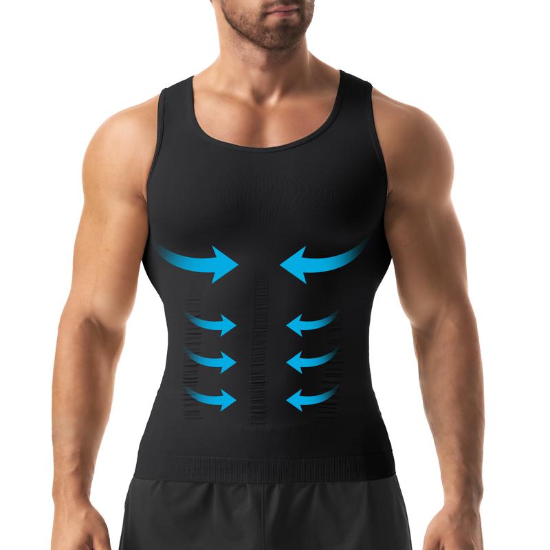 1/2/3/4 Pack Menswear Men Compression Shirt Tummy Control Workout Tank Tops Shapewear Body Shaper Breathable Comfortable Elastic Stretchy Shirt Suits Fabric