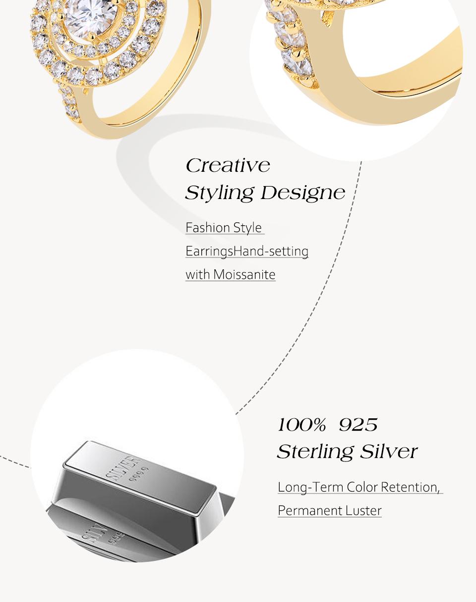 1CT D VVS1 Round Shape Synthetic Moissanite Ring for Women Birthday Gift Engagement Wedding Fine Jewelry R191