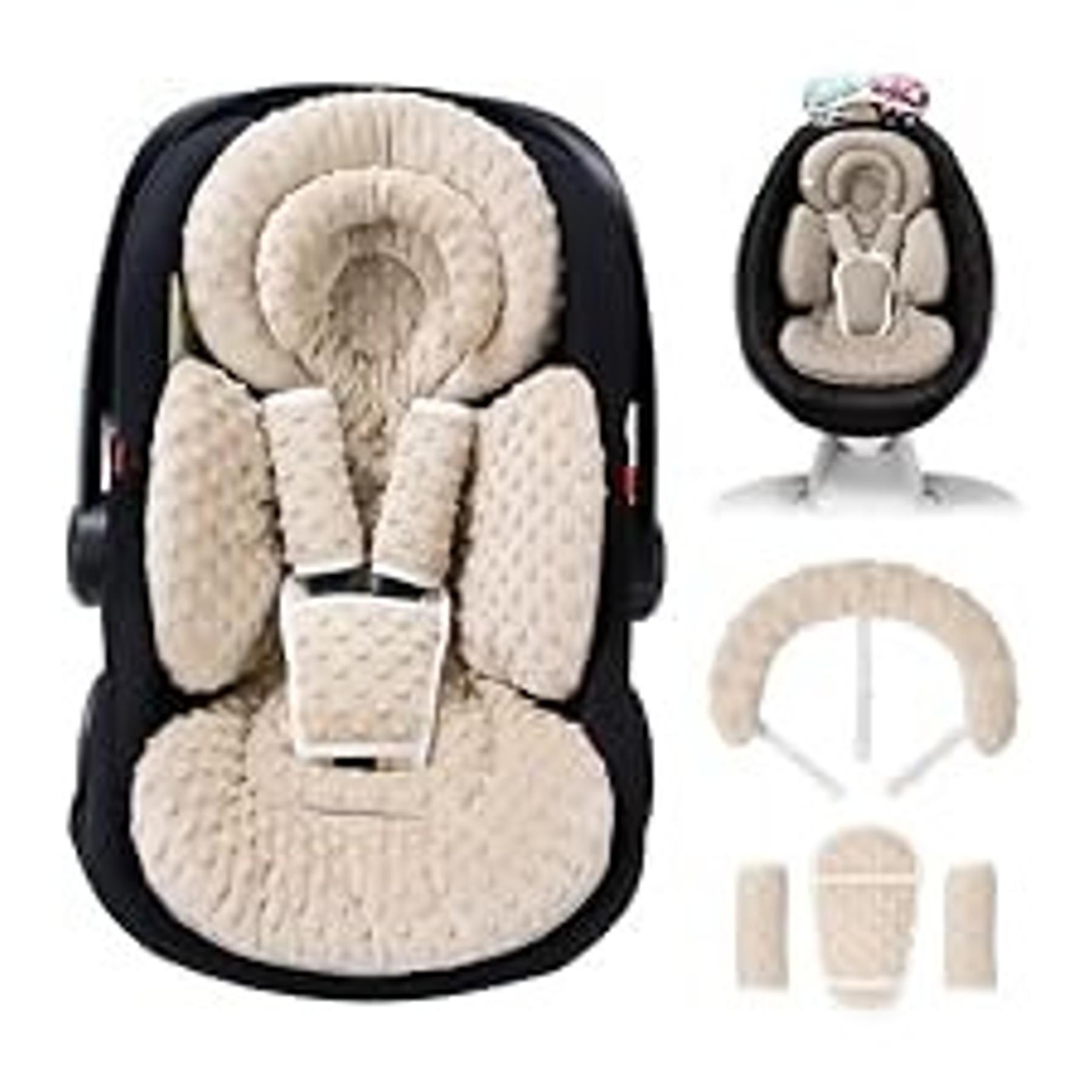 Infant Insert Compatible with Doona, Graco, Britax, Chicco, Evenflo Car Seat, Adjustable Baby Head Body Support Cushion for Newborn to Toddler, Fits Infant Car Seat and Stroller (Gray)Gift