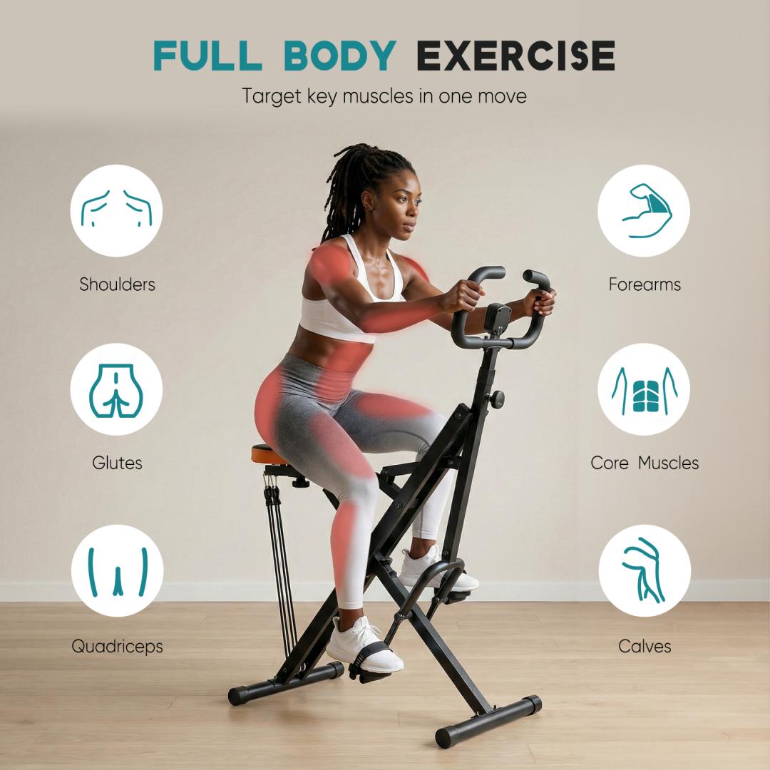 Fahuac Foldable Squat Machine - Steel Frame, Compact At Home Gym Equipment with Adjustable Resistance, 330lb Capacity, Ergo Grips for Women's Lower Body Core Training,summervibes