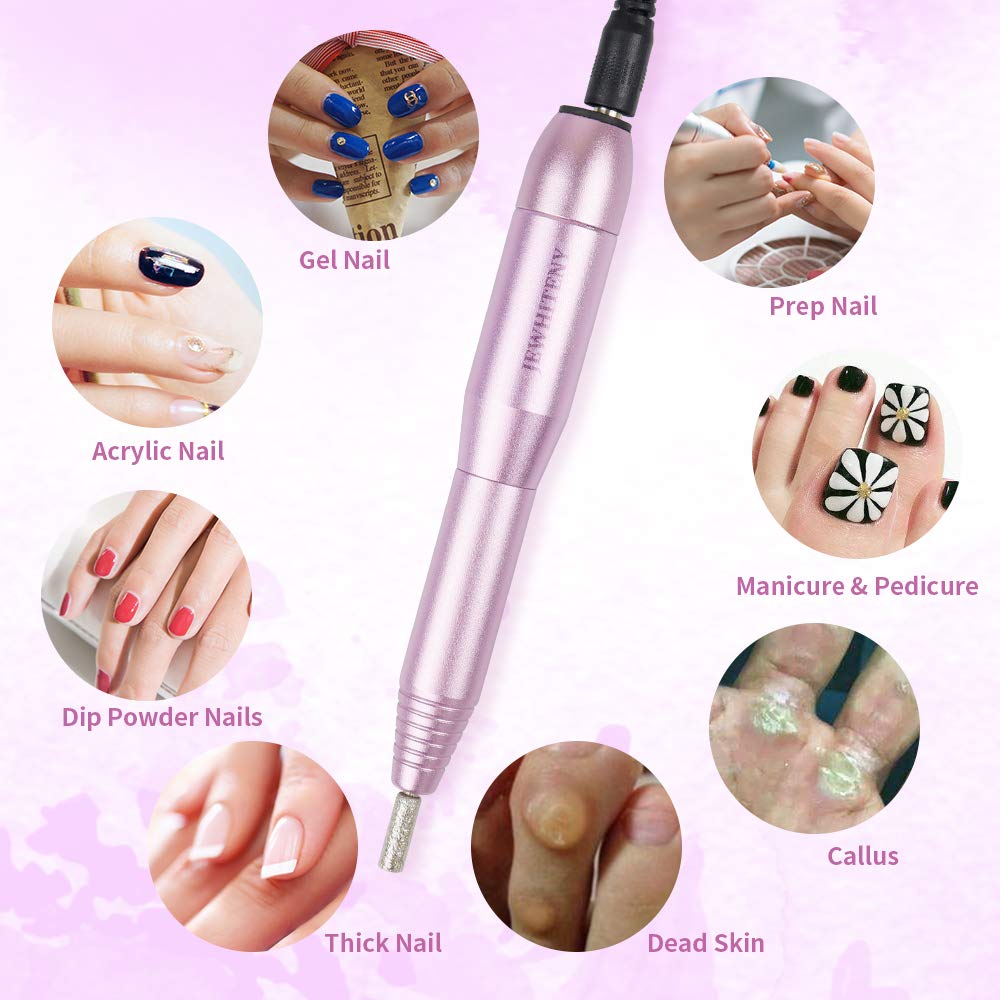 Electric Nail Drill Machine Professional 25000RPM Portable Manicure Pedicure Polishing Shape Tools Efile Nail File Drill Kit for Acrylic, Removing Acrylic Gel Nails.#cozyvibes #effortlessbeauty