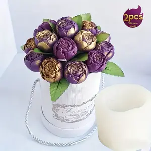 Silicone Rose Candle Molds Set, DIY Wax Clay Mold, Aromatherapy Home Decor, Birthday Valentine's Day Mother's Day Gift, Wedding Decoration, Handmade Gifts