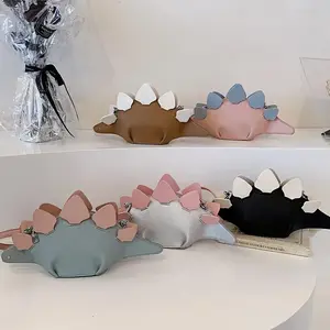Stylish Crossbody Dinosaur-Shaped Faux Leather Bag - Sports & Outdoor Protective Gear Storage, Cartoon Stuffed Animal Shoulder Wallet