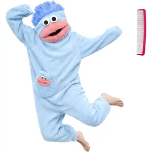 Viral Funny Monster Onesie with Movable Mouth Hood, Ultra Soft Fleece All Season Pajama, Perfect Goofy Costume for Pajama Party, Sleepover & Halloween Cosplay