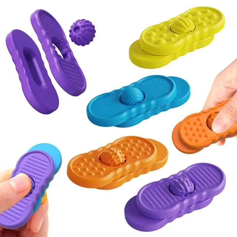Fidget Silicone Rubber Ball Slider Sensory Toys Anti-Anxiety Office Desk Finger Exercise Game Adult Stress Relief Activity Toys