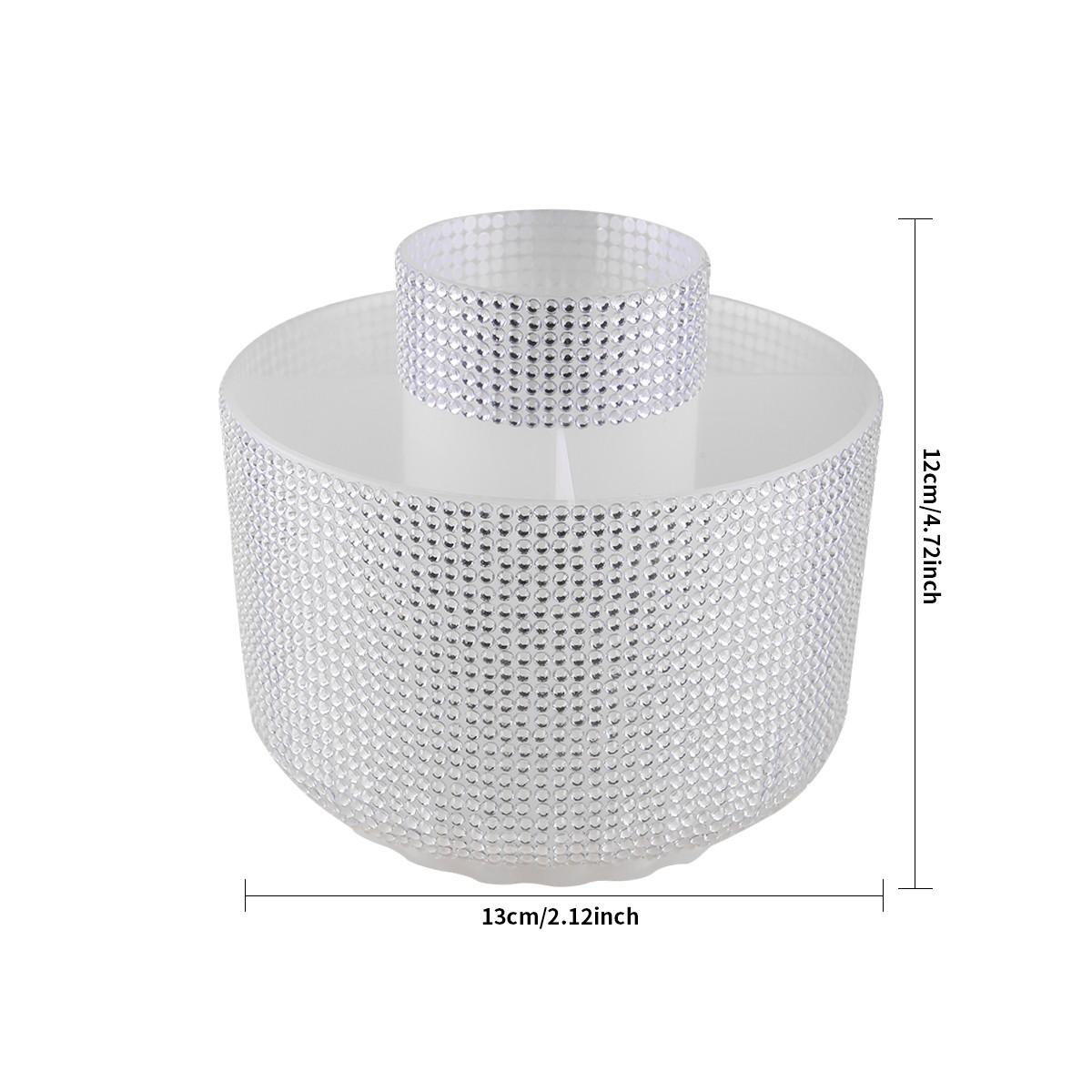 Luxury Rhinestone Makeup Brush Holder Storage Box, 360° Rotating Cosmetic Organizer with Multiple Compartments, Suitable for Women and Girls