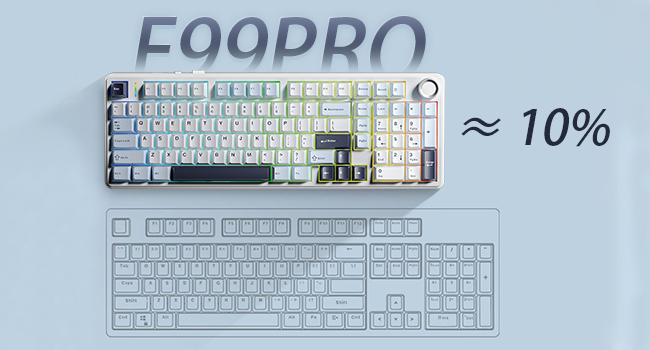 Aula F99 Pro Wireless Mechanical Gaming Keyboard with Knob Tri-Mode BT5.0 USB-C 2.4GHz Hot Swappable Pre-Lubed Switches Gasket Structure RGB Backlitwith Numpad PBT Keycaps Multifunction Knob for MAC PC Gamer Aula F99 Pro Wireless Mechanical Gaming Keyboard with Knob Tri-Mode BT5.0 USB-C 2.4GHz Hot Swappable Pre-Lubed Switches Gasket Structure RGB Backlitwith Numpad PBT Keycaps Multifunction Knob for MAC PC Gamer