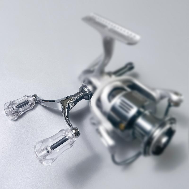 Fishing Spinning Reel Handle, Double Rocker Arm with Multiple Colors, Lightweight Design for Lure Fishing  Aluminum alloy hexagon