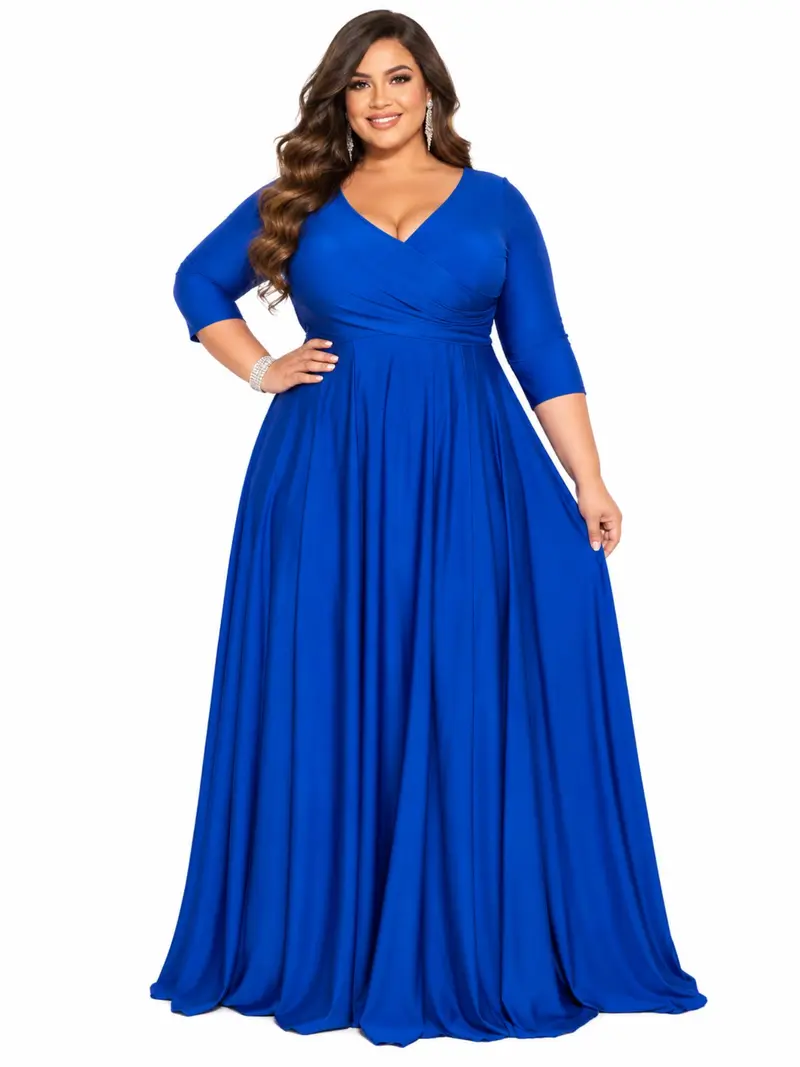 shein royal blue dresses plus size COLOR:As Photo(Lilac)