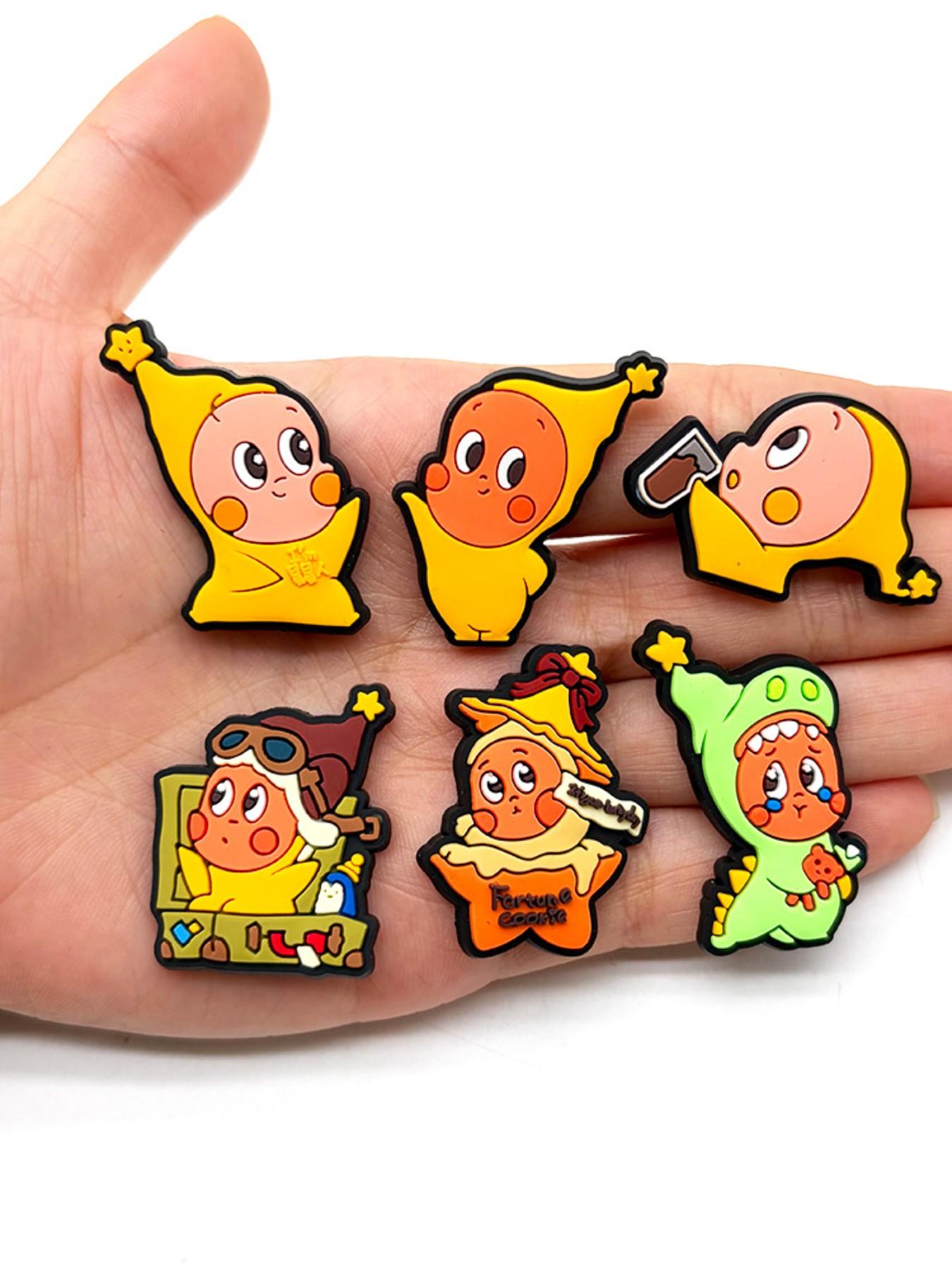 Star Person Twinkle Twinkle PVC Cartoon DIY Shoe Buckle Decor, Classic Sandal Decoration, Family Party Gift, All Seasons