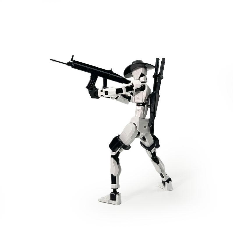 T13 Action Figure, Multi-Jointed Flexible Toy, Lucky Number 13 Doll, Desktop Decoration Gift for Game Enthusiasts, Durable Abs Material