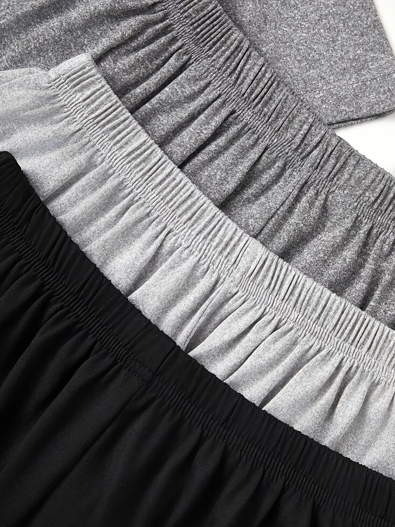 Women's Three-Piece Solid Color Short Sleeve Shorts Sleepwear Pajama Set, Casual Pajama Sets, Comfortable Casual Loungewear, Homewear, Pajamas Loungewear, Perfect for Home Relaxation