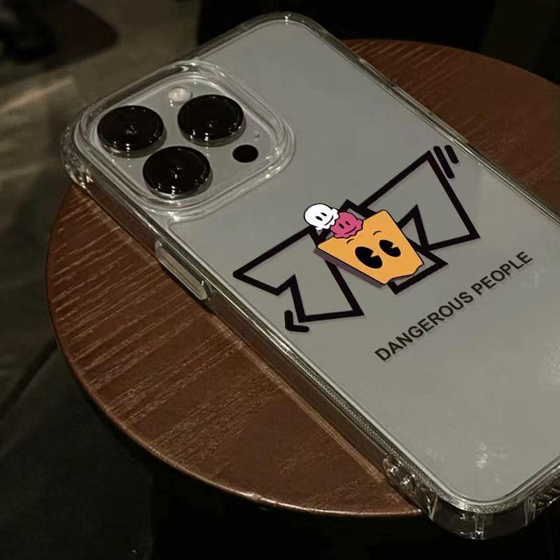 Creative Paper Bag Design Full Lens Protection Anti-Drop Phone Case, Transparent Soft Cover for iPhone 17/17 Pro Max