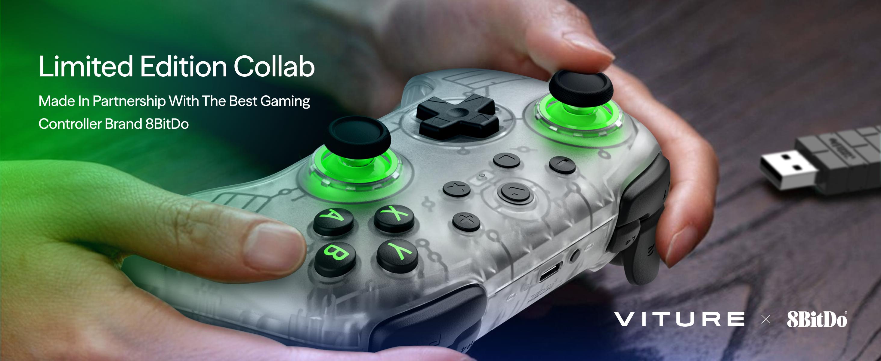 VITURE × 8BitDo Ultimate 2C 3-Mode Wireless Gaming Controller for Neckband, Android & Windows | Xbox Layout | Hall Effect Joysticks | Linear Triggers | L4/R4 Mapping | Wired, Bluetooth & 2.4G