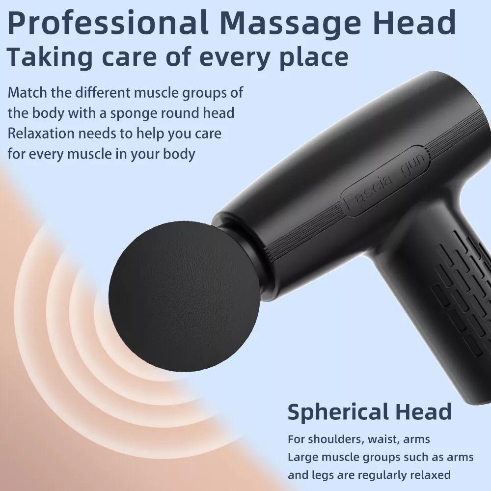 3 Speeds Massage Gun Deep Tissue Percussion Massager for Muscle Pain Relief, Portable Handheld Electric Vibrating Massager for Athletes Relaxation, Full Body Deep Muscle Massage Gun for Neck Back Shoulder Leg