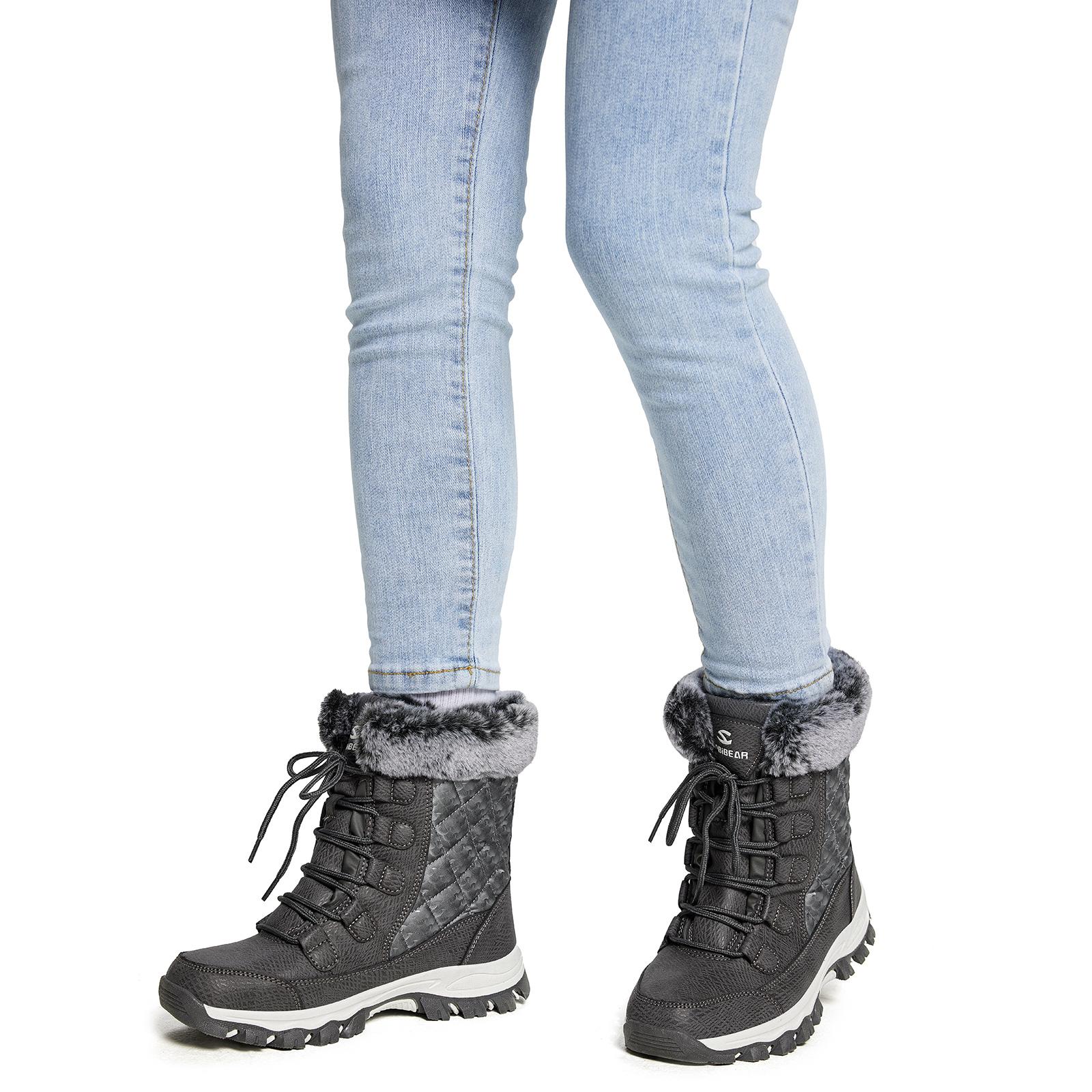 HOBIBEAR Women's Snow Boots Anti-Slip Waterproof Outdoor Shoes Winter Snow Boots Warm Fur Lined Comfortable Shoes for Women