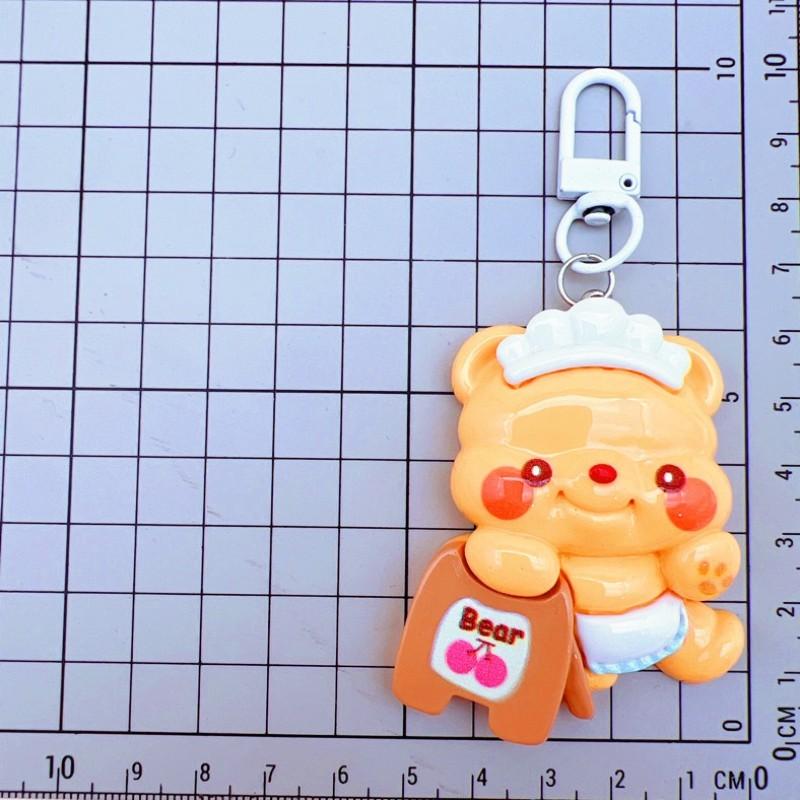 Cute Cartoon Butter Bear Resin Doll, DIY Keychain, Backpack Strap Accessory, Craft Material, Fun Decoration, Perfect Gift Idea