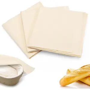 3Pcs 28"x28" Large Tea Towels for Sourdough Bread Baking - 100% Cotton Unbleached Reusable Flour Sack Towels, Proofing Cloth Supplies for Baguettes, Loaves, Ciabatta Dough Rising