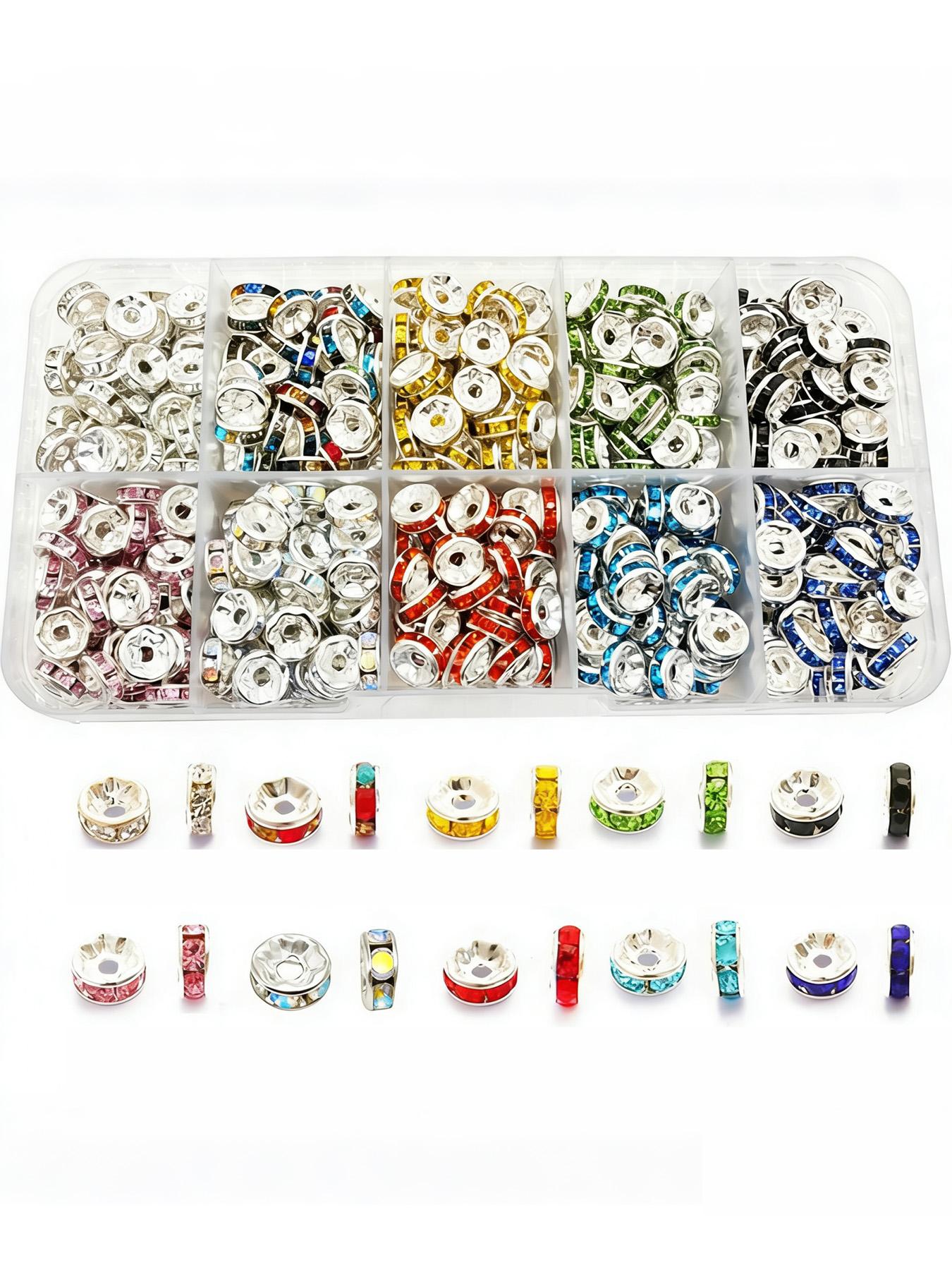 200pcs 8mm Spacer Bead Kit - Bead Assortment, 10 Colorful Beads for Jewelry Making, Fit for DIY Spacer Bead Bracelets, Craft Pens & Handmade Crafts (Boxed)