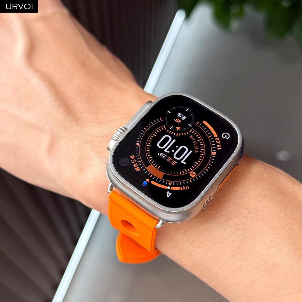 URVOI Scub’H Diving Band for Apple Watch Ultra 3 2 1 Series 11 10 9 8 SE 3 Seamless adapters with high-performance Silicone rubber strap