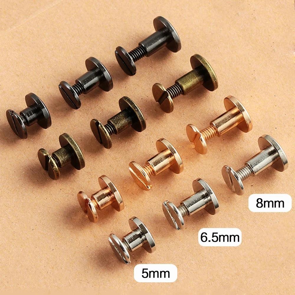 10/20 pcs Solid Brass Binding Screw Rivet Set for Leather Crafting, DIY Wallet Album Repair, Heavy Duty Metal Fasteners, Desk Calendar Menu Fixing, Industrial Hardware Kit with Wear-Resistant Nails