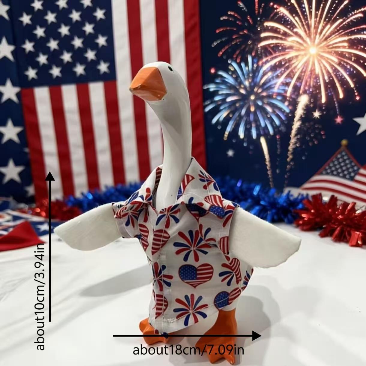 Independence Day Style Porch Goose Decorative Clothes, Handmade Holiday Fashion Party Accessories (no Goose Included)