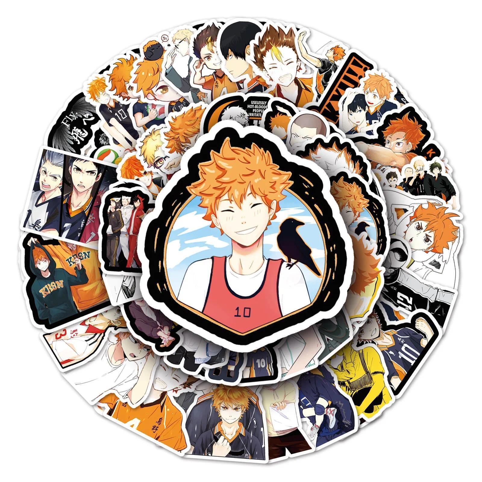 52PCS Haikyuu Stickers Graffiti Stickers DIY Diary Phone Case Handmade Scrapbook Aesthetic Stickers