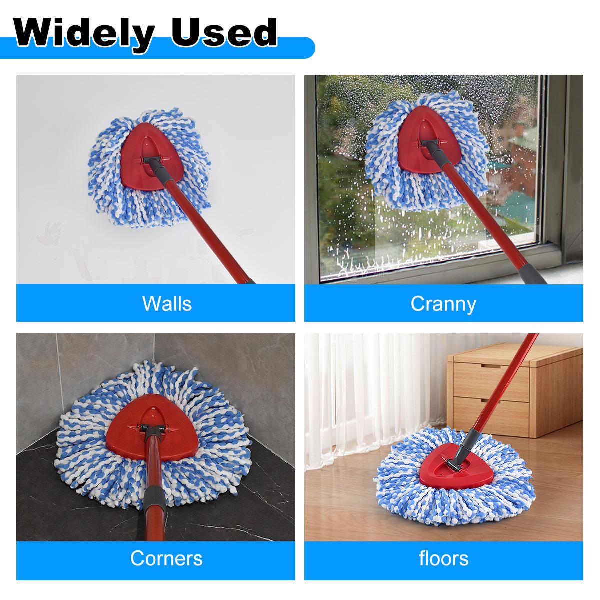 1/2/3pcs Microfiber Spin Mop Replacement Heads, Spin Mop Refill, Compatible with Vileda/o-Cedar Easywring 1 Tank System, Easy Installation, High Efficiency Cleaning, Kitchen Bathroom Cleaning Accessories