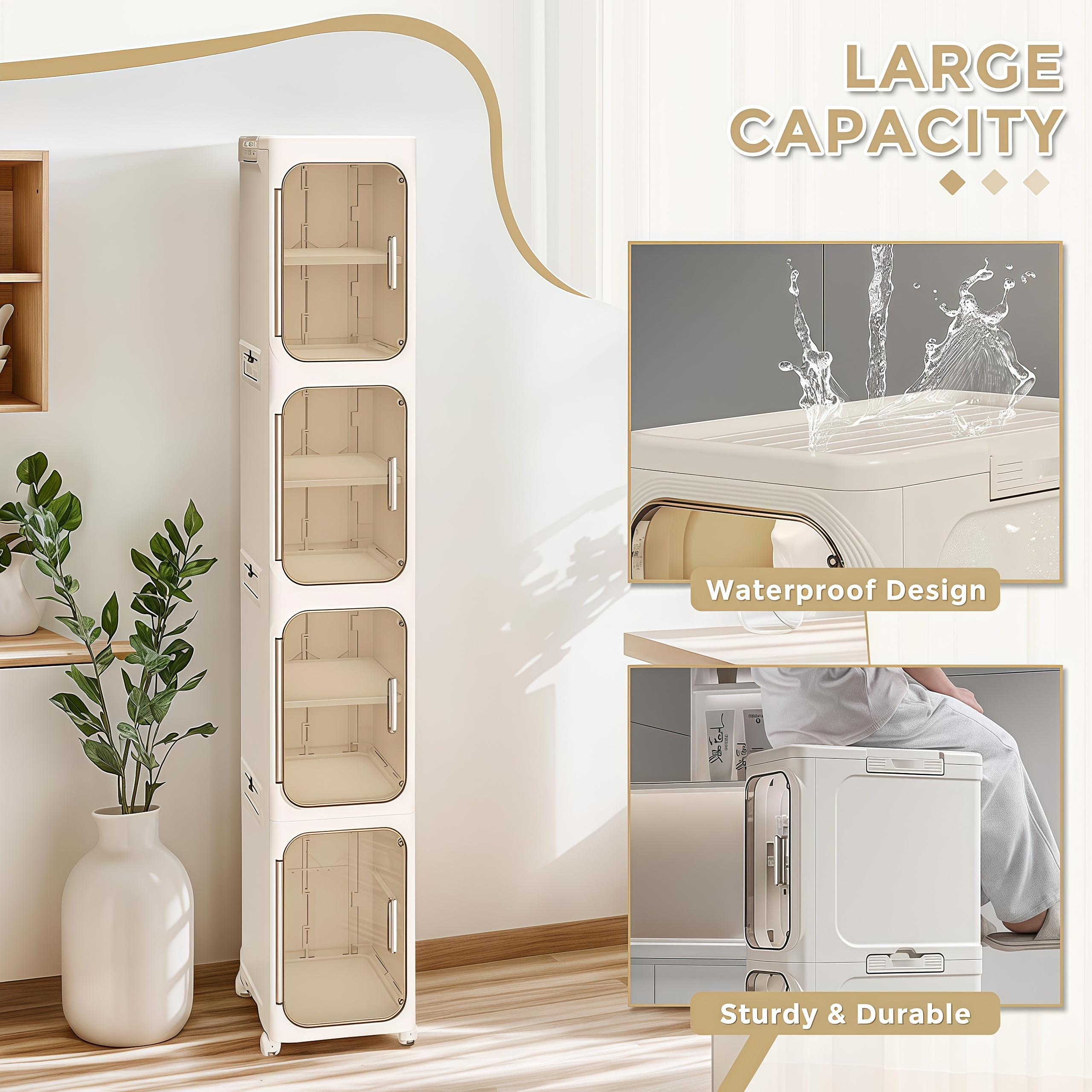 UFORU Narrow Storage Cabinet with Doors Space-Saving Magic! Storage Kitchen Cabinet with Adjustable Shelf Cabinet UFORU Narrow Storage Cabinet with Doors Space-Saving Magic! Storage Kitchen Cabinet with Adjustable Shelf Cabinet