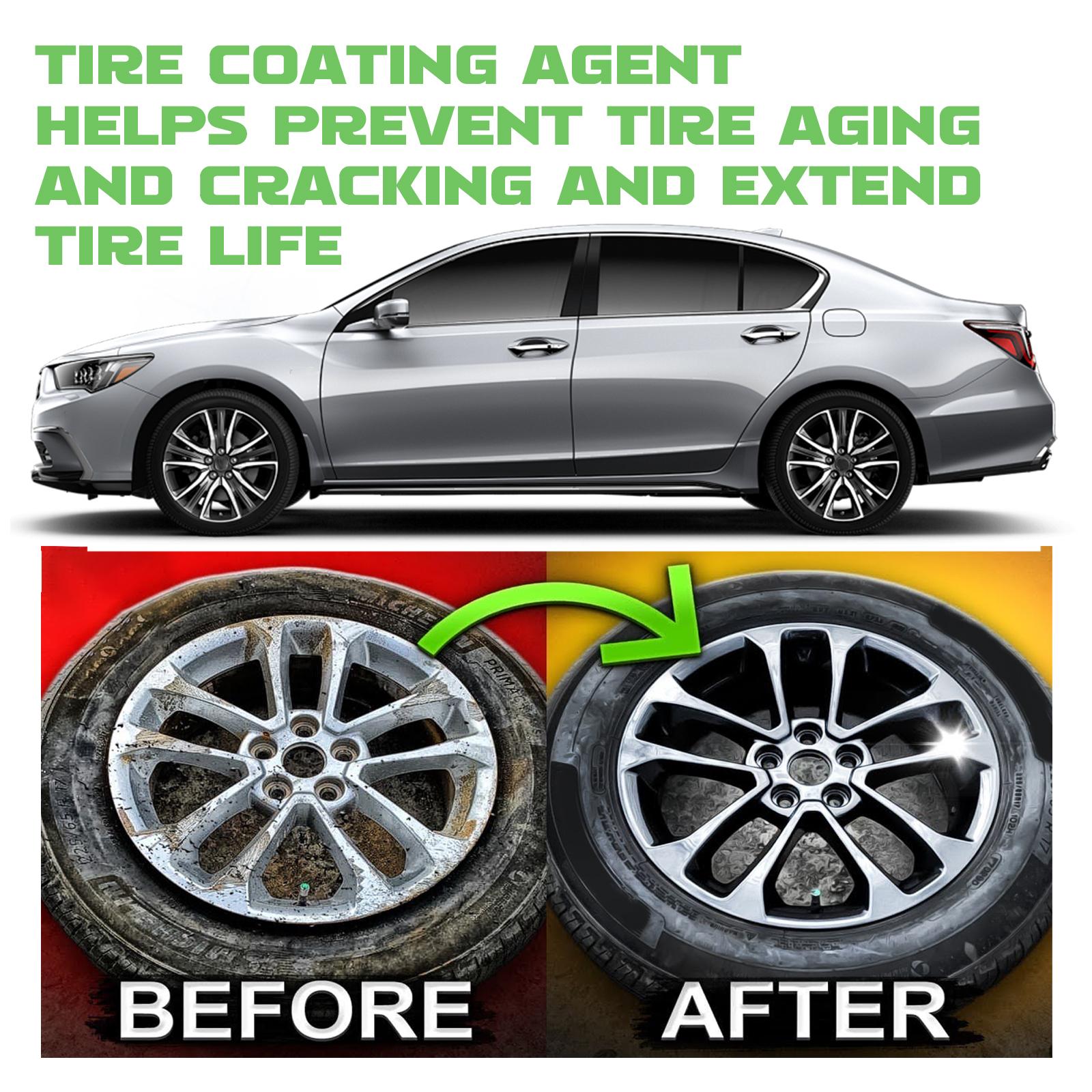 EDTA-Based Car Tire Cleaner - Wipe-On Wheel Cleaning Solution, Decontaminates, Removes Stains, Prevents Aging, Restores Shine