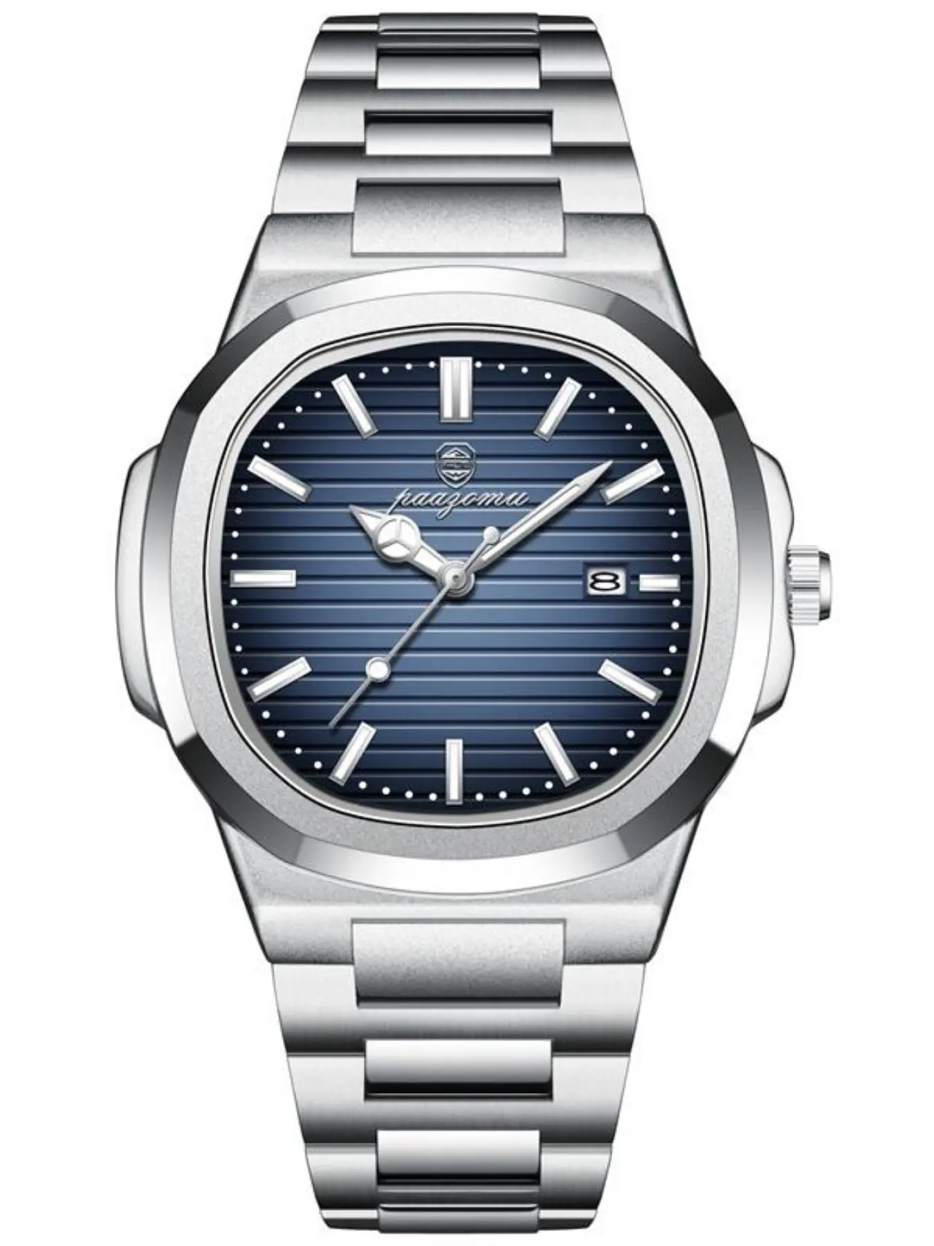 2026 New Men's Fashion Modern Waterproof Watch, Luminous Dial, Stainless Steel Case & Band, Fashionable Analog Quartz Watches with Date Display, Casual Men's Wristwatch, Casual Trendy Wristwatch, Fashionable Stylish Watch