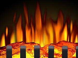 R.W.FLAME Electric Fireplace Heater, 20" Freestanding Fireplace Infrared Stove 1000W/1500W, 3D Realistic Flame Effects, Adjustable Brightness and Heating Mode