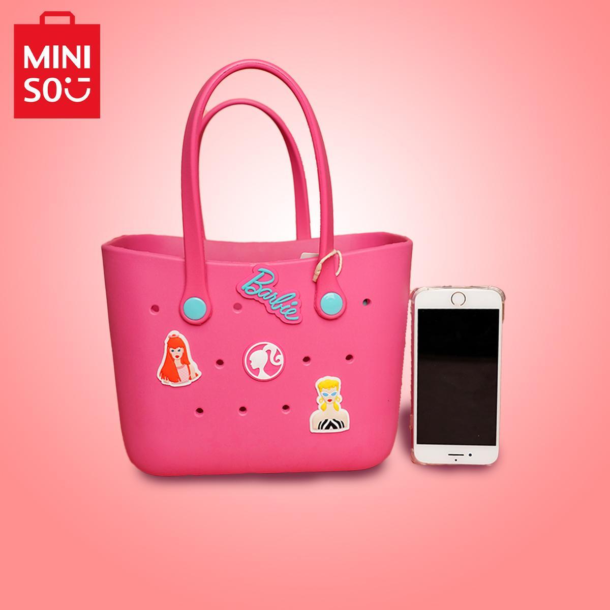 Barbie Daylight Shiny Series 3 Color - Cute Design Durable Lunch Bags For Girls Suitable Size Pink Pale Pink Blue Bento Bags With Repairable Handle, Surprise Halloween Gift for Girls and Daughters, Halloween Basket