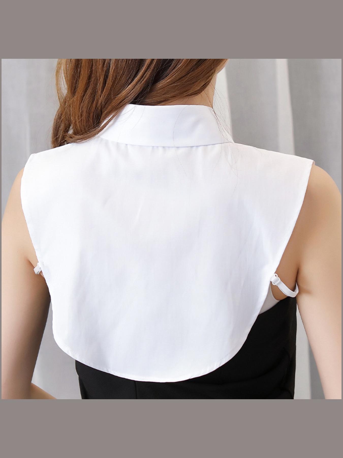 Women's Fake Collar Shirt Lapel, Versatile Cotton Decorative Stand-Up Pointed Collar, Stylish False Clothing Accessory, Styling