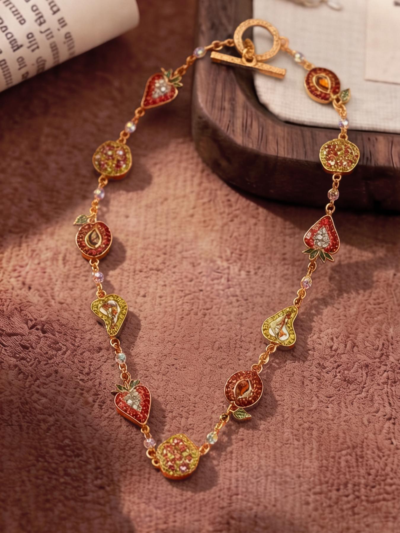 1 fashionable and cute fruit shaped necklace, suitable for daily wear, vacation and dating occasions, and also a surprising and exquisite small gift.