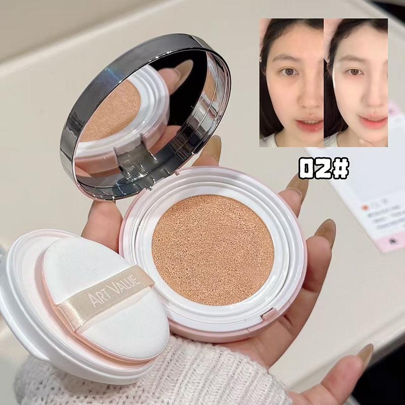 Butterfly Embossed Cushion Bb Cream, Natural Fit, Long-Lasting Concealer, Suitable for All Skin Types, Includes Mirror and Powder Puff