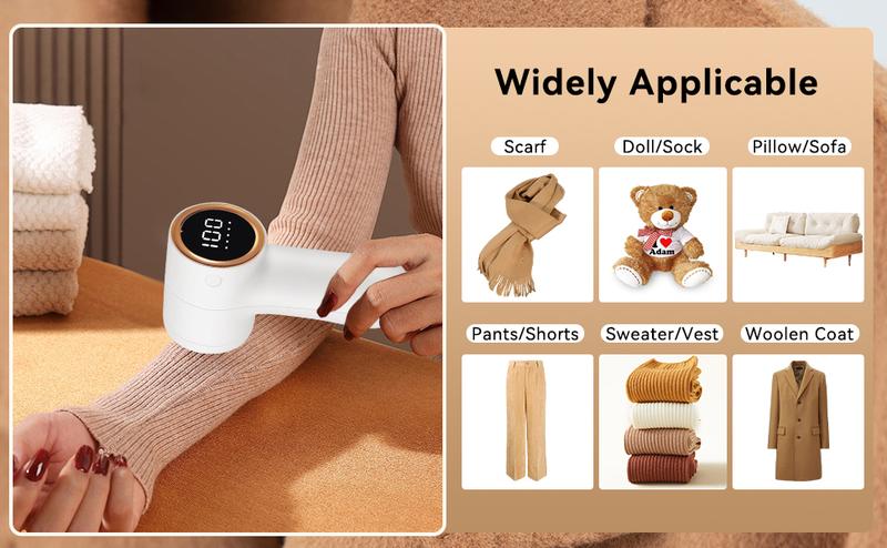 Fabric Shaver, Lint Remover Rechargeable, Electric Portable Sweater Defuzzer with 4 Speeds, 6 Leaf Blades, Digital LED Display to Remove Pilling for Clothes, Furniture, Sweater, Couch, lightweight motor durable cordless durable cordless wireless rotating Fabric Shaver, Lint Remover Rechargeable, Electric Portable Sweater Defuzzer with 4 Speeds, 6 Leaf Blades, Digital LED Display to Remove Pilling for Clothes, Furniture, Sweater, Couch, lightweight motor durable cordless durable cordless wireless rotating