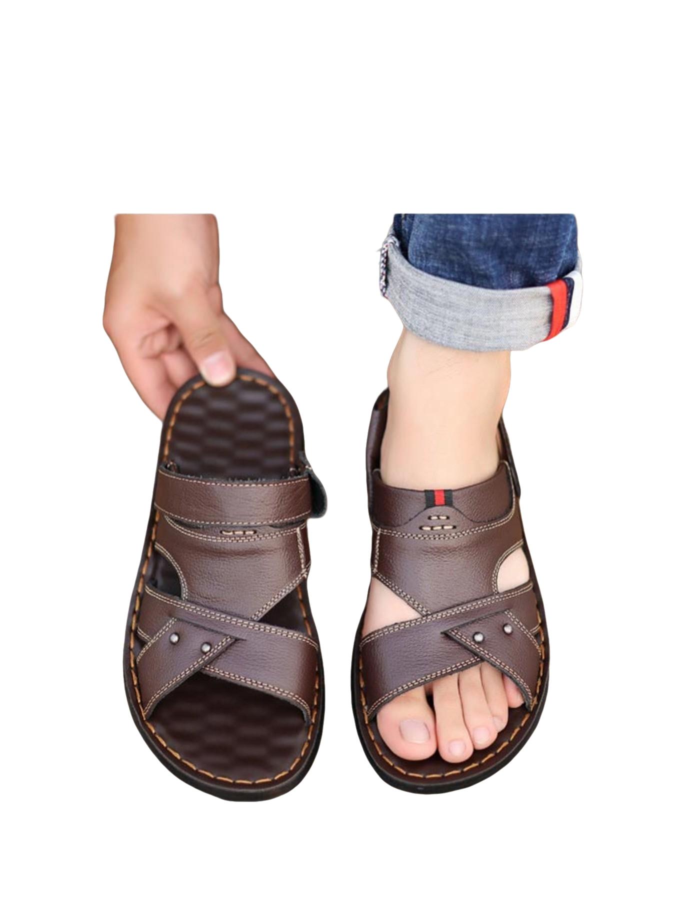 Summer Men's Casual Comfortable Sandals, Breathable Lightweight Beach Shoes, Durable Fashion Design, Anti-Slip Outdoor Hiking Shoes