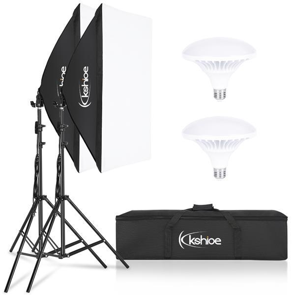 Umbrella Photography Stand Kit,Softbox Lighting Kit, Photo Equipment Studio Softbox 20" x 27", with E27 Socket and 2x5500K Instant Brightness Energy Saving Lighting Bulbs, Photography Kit for Portrait Studio Video Recording, Filming, Podcast Umbrella Photography Stand Kit,Softbox Lighting Kit, Photo Equipment Studio Softbox 20" x 27", with E27 Socket and 2x5500K Instant Brightness Energy Saving Lighting Bulbs, Photography Kit for Portrait Studio Video Recording, Filming, Podcast