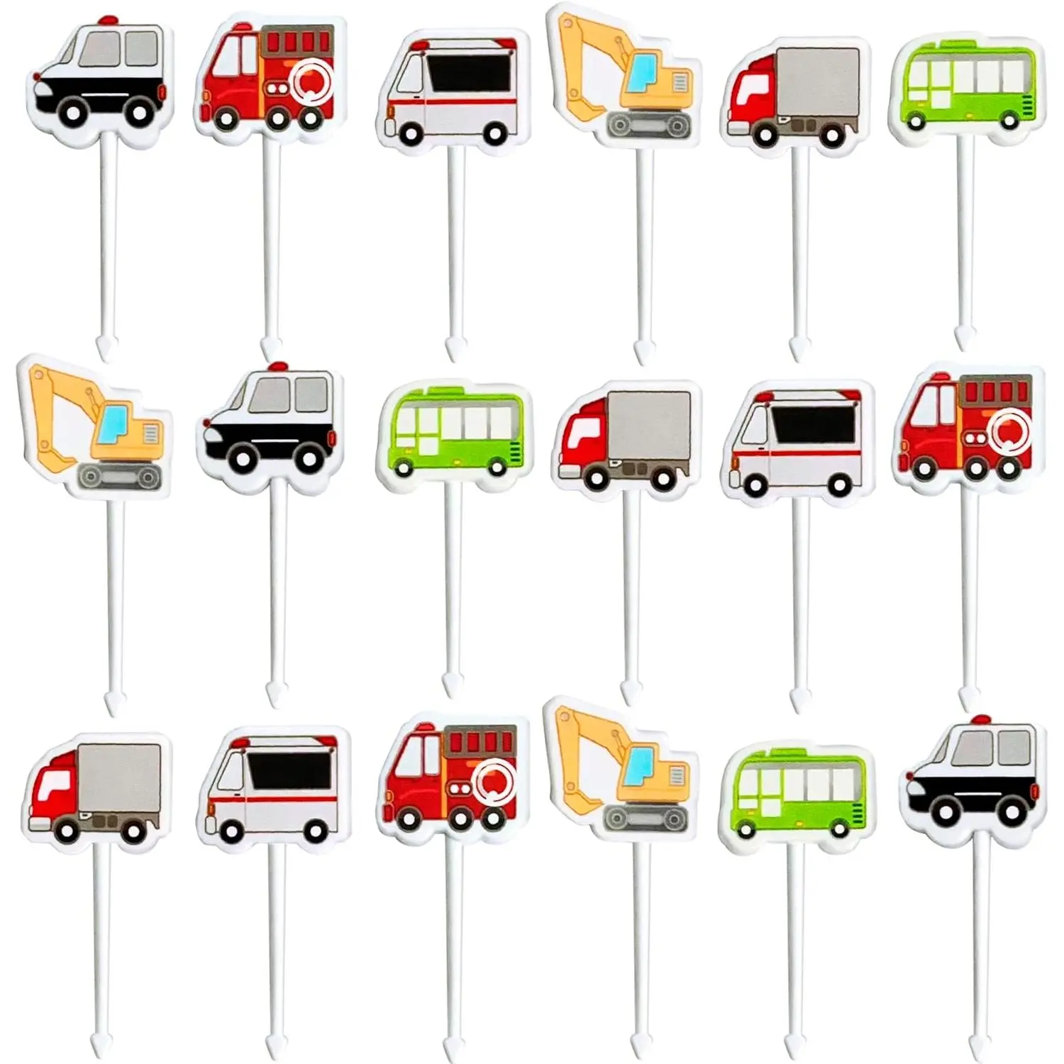 Picks for  – 24-pcs Transport  Bento Picks Lunch Box Decoration for  and  – Automobile Bento Deco  Toothpicks Set