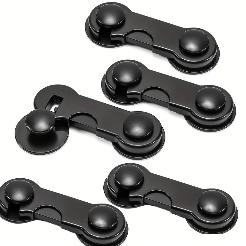 2pcs Multifunctional Industrial Science Safety Lock Safety Cabinet Drawer Door Buckle Home black Bathroom Refrigerator Lock, Freezer Lock