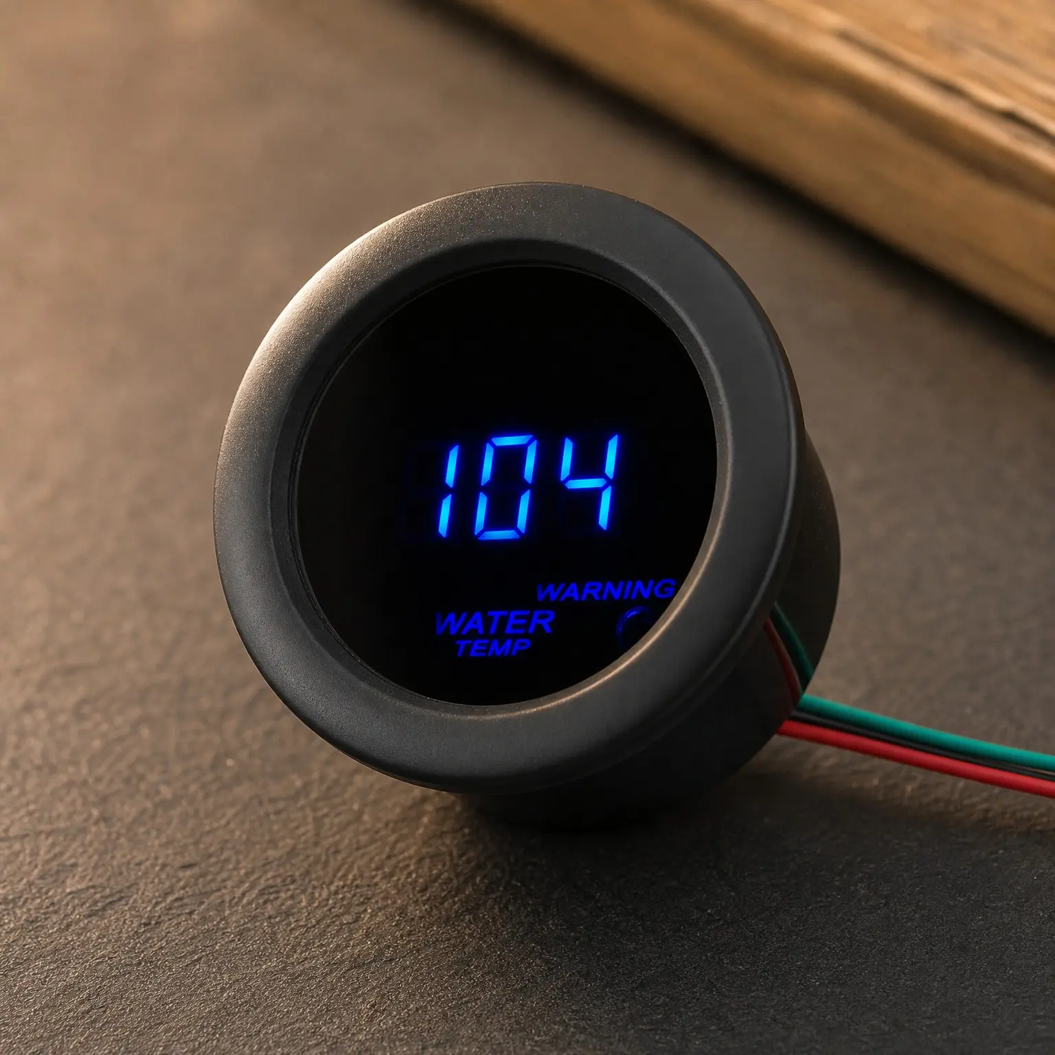 2" 52mm Digital Water Temperature Gauge Fahrenheit with Blue LED Light Display - Universal 12V Water Temp Meter Kit for Car Truck BoatGift