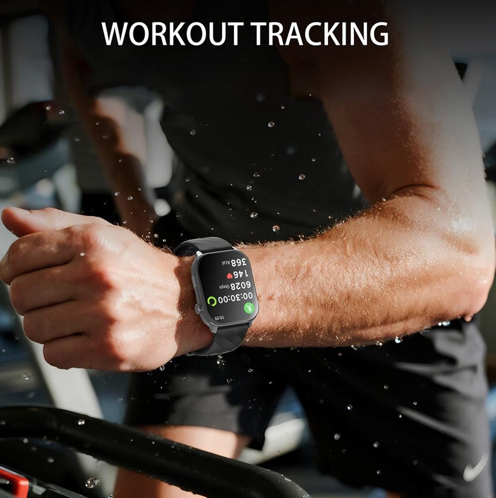 2.01-inch full touch screen, 350mAh ultra-long battery life, support for multiple languages, over 100 sports modes, five-star GPS tracking, 1ATM deep water resistance, wireless call, voice assistant, message notification, low power consumption, etc