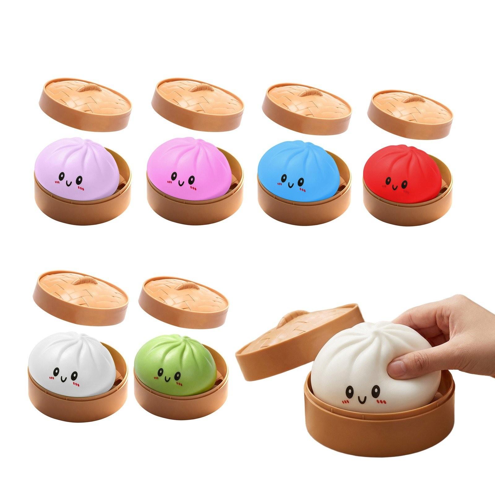 Expressive Big Dumpling Squishy - Blind Box, Mysecret Bun Fidget Toy, Soft TPR Material, Stress Relief, Unboxing Surprise, Random Style per Pack, suitable for children to exchange gifts,National Children's Day Gifts