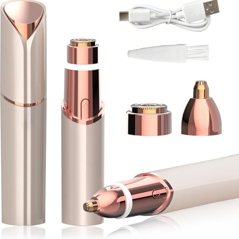 2-In-1 Multi-Functional Facial and Brow Trimmer, Electric Brow Trimmer, Lip and Body Hair Removal Tool, Facial Hair Care Tool, Women's Electric Razor