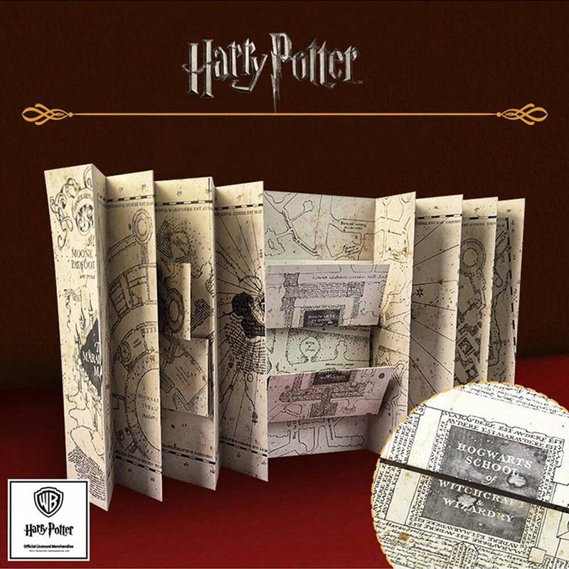 Harry Potter Officially Licensed Marauder's Map of Hogwarts School of Magic Treasure Hunt Prop for Cosplay & Home Decor Unisex Edition