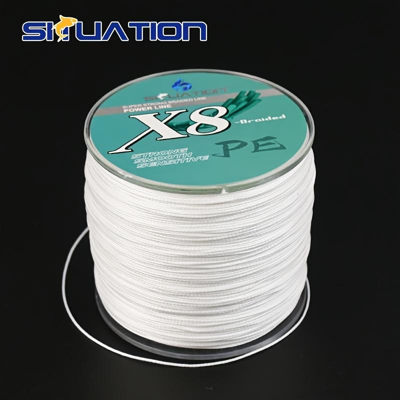 SIIUATION 300M-328YDS super strong fishing line, 8 strands of multi thread PE wear-resistant braided wire, 12 25 40 60 80 100 pound smooth long throw